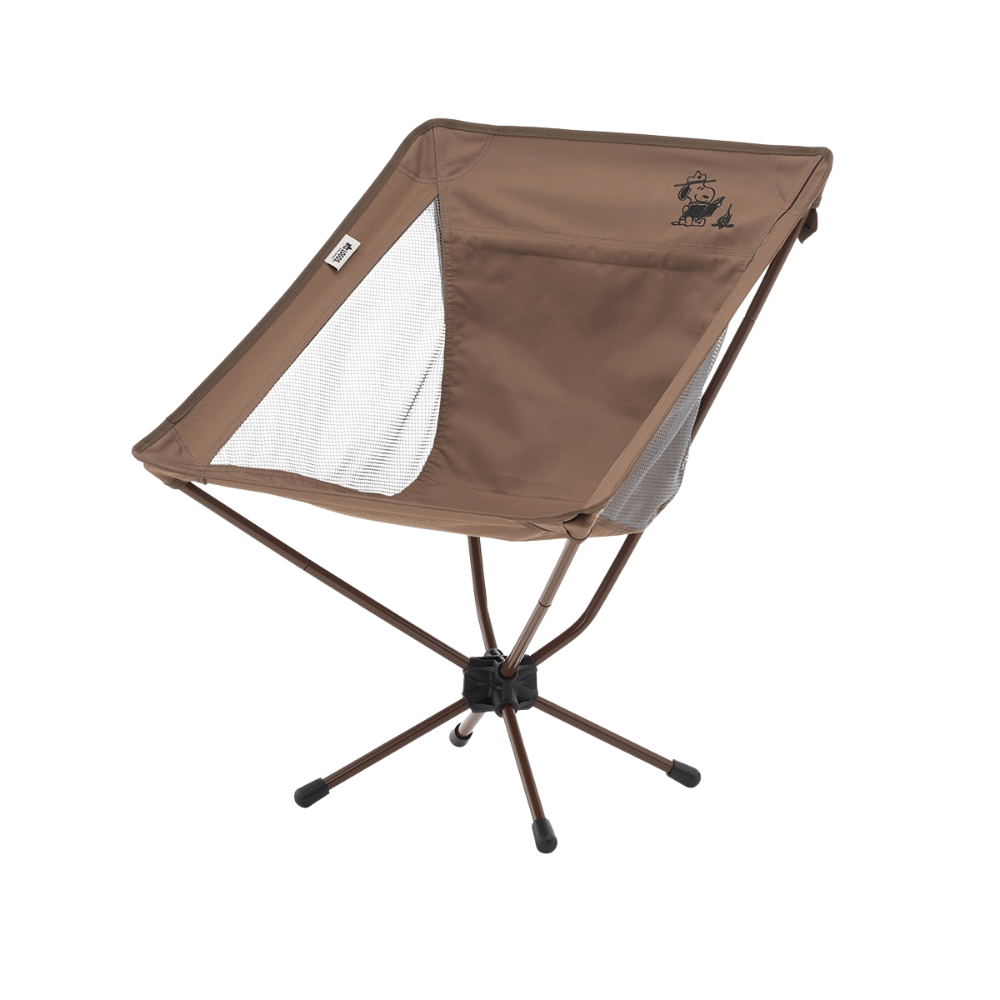 เก้าอี้บัคเก็ต LOGOS SNOOPY (BEAGLE SCOUTS 50YEARS) BUCKET CHAIR สีน้ำตาล